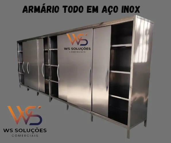 Armário fabricado Todo em Aço Inox