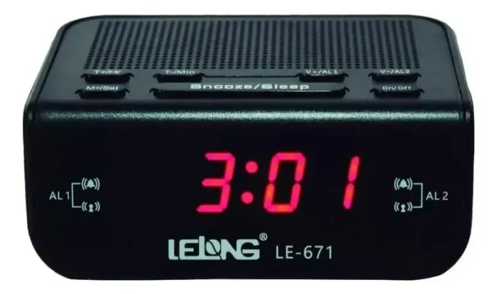 (NOVO) Relógio de mesa despertador digital Lelong LE-671