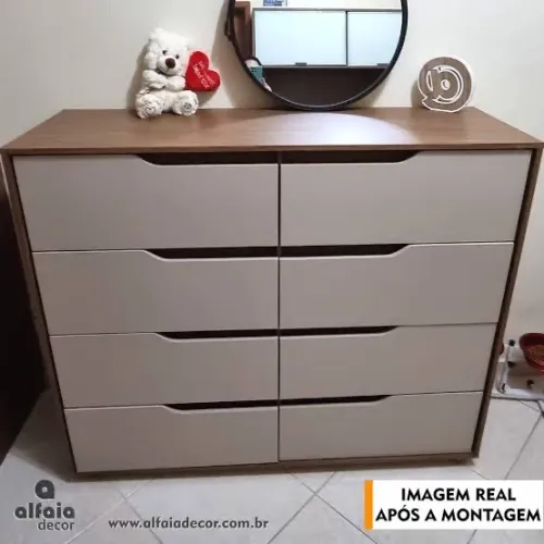 Cômoda 8 gavetas doble sem puxador 1.36 - ENTREGA HOJE !!! 