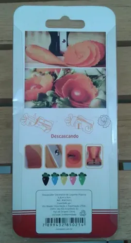 Descascador Decorativo Apontador De Legumes Frutas Plástico