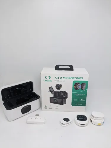 Kit de Microfones Wireless lapela Onistek para Celular tipo C