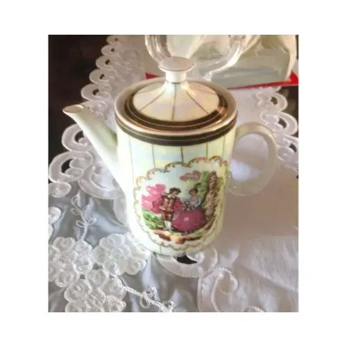 Bule de Chá Clássico Porcelana Germer - Rara Porcelana Vintage 