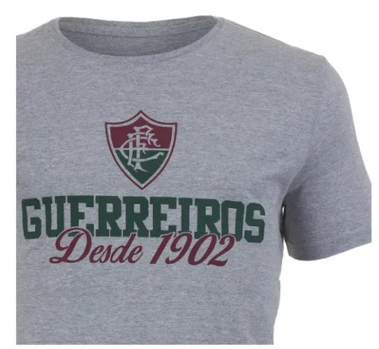 Camiseta Casual Fluminense F.c. Oficial - Meltex Novo Cinza Tam.M