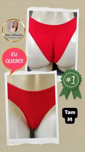Calcinha de viés R$35,00 cada M