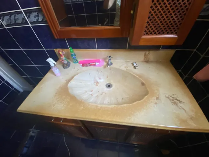 BANCADA DE PIA BANHEIRO