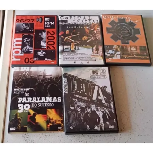 Lote 5 dvds rock nacional. Engenheiros, Paralamas entre outros. 