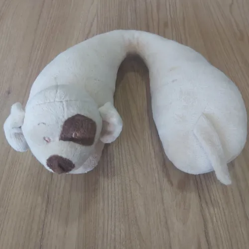 Travesseiro Protetor de pescoço infantil Pelúcia  formato de cachorro
