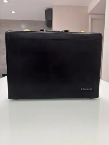 pasta 007 samsonite couro legitimo vintage
