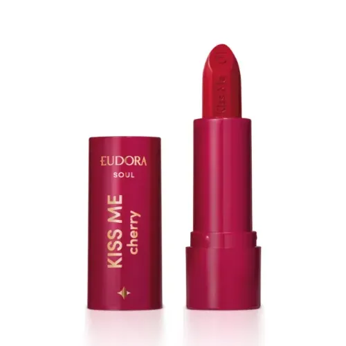 Eudora Soul Kiss Me Cherry Vermelho Viciante - Batom Matte 3,7g