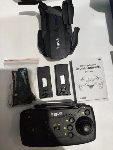 Drone inova wrj original com câmera 2 baterias