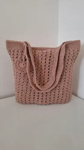 Bolsa de crochê barbante 