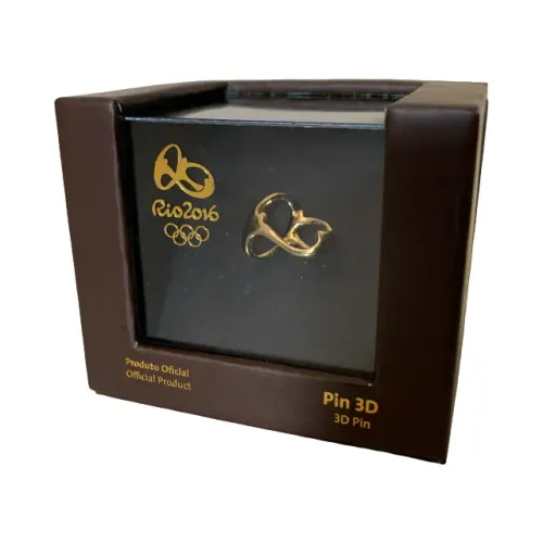 Pin 3D logo Jogos Olímpicos Rio 2016 com embalagem premium