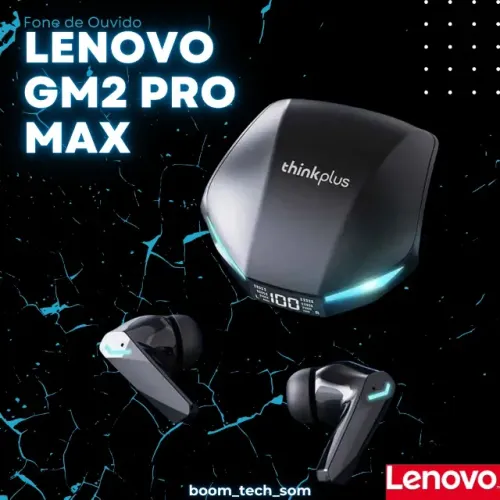 Fone Sem Fio Lenovo GM2 Pro Max Bluetooth | Garantia | Pronta Entrega