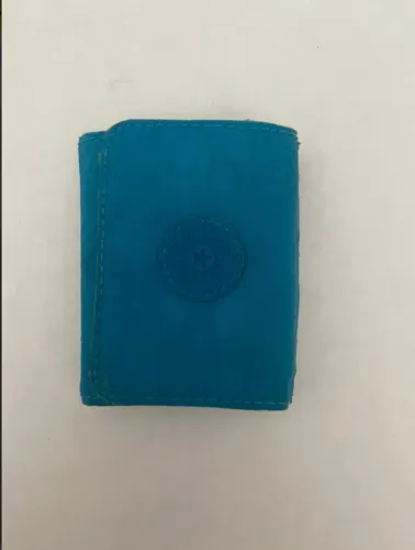 Carteira Kipling Pequena Azul Liso (Usado)