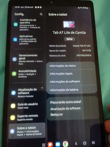 Tablet Samsung A7 lite
