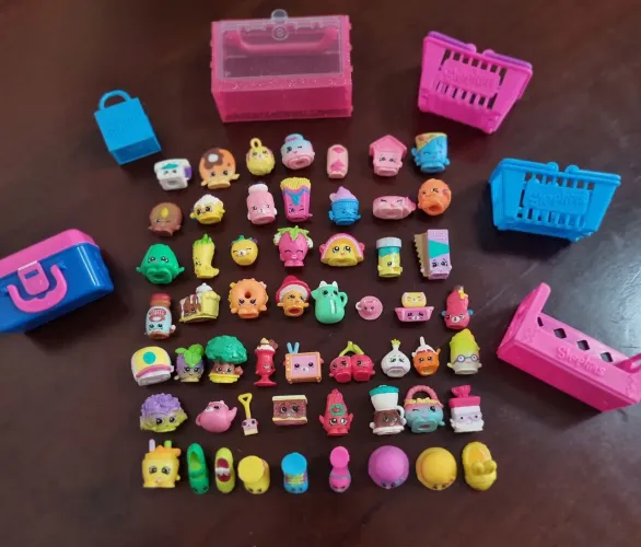 Shopkins Coleção 55 unidades + cestinhas- Diversão Garantida!