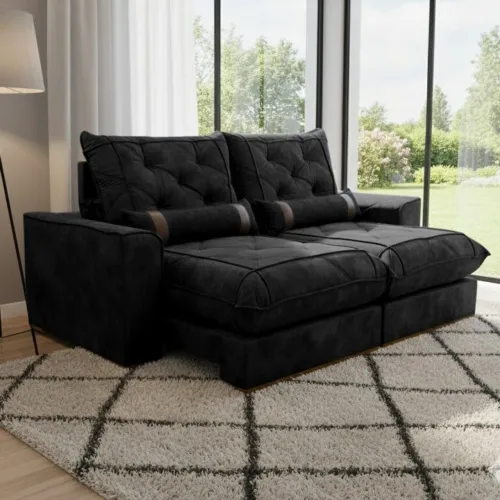 SOFÁ 2.5 M DUPLO MOLEJO EM MOLAS ENSACADAS PILLOW TOP 30 CM SURPREENDA-SE!! UWYTT