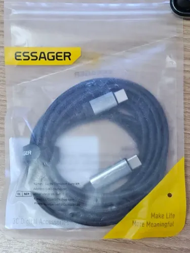 Cabo USB Tipo C carregamento ultra rápido 240w 2m visor led -  Essager