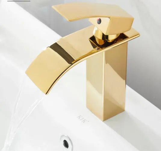 Torneira de banheiro misturador gran luxo gold