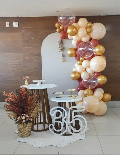 Decoração de Festa completa incluindo balões 