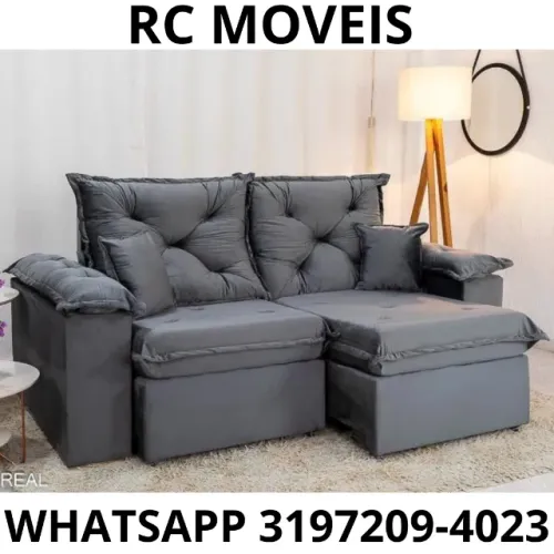 Sofá Londres Retrátil e Reclinável 2m - Compacto e Super Confortável