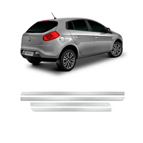 Frisos Lateral Fiat Bravo 2010 a 2014 Flash Cotrim Protetor de Portas Cromado 4 Peças
