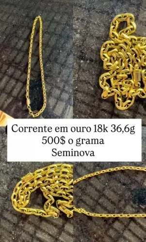Corrente em ouro 18k 36,6 gramas seminova 
