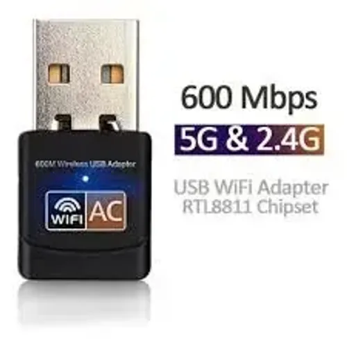 Adaptador Wifi 5ghz Usb Wireless Dual Band 2.4GHz / 5GHz 600Mbps Windows w e Ios