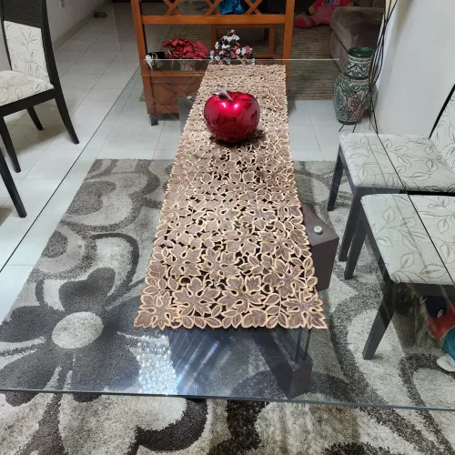 Mesa de jantar 6 lugares de vidro 8 milímetros