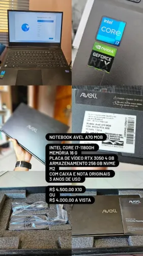 "notebook avell" - Notebooks no Brasil