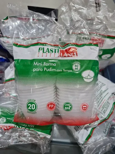 Forma forneável mini pudim 80ml c/120 unid.