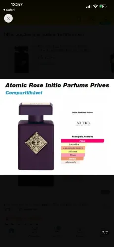 Perfume Atomic Rose - Initio - Eau De Parfum 90ml |