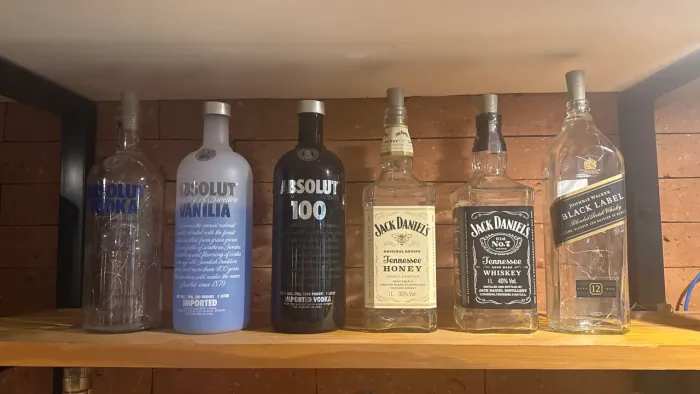 Garrafas para decoração c/ led