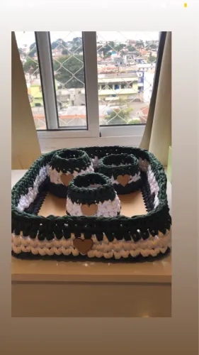 Kit Higiene para bebê em fio de malha