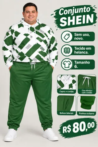 Conjunto masculino SHEIN tamanho 6 plus size