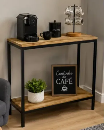 MESA APARADOR DECORATIVA INDUSTRIAL