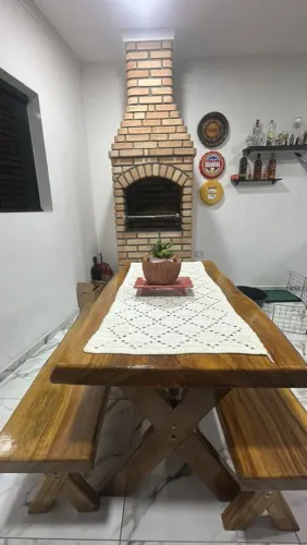 Mesa Rústica ideal para deck Nova(MODELO ILUSTRATIVO)
