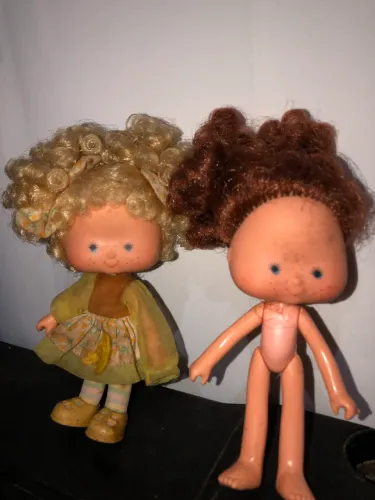 Lote 2 Bonecas Moranguinho Anos 80 Estrela (Bananinha e Cafezinho Original)