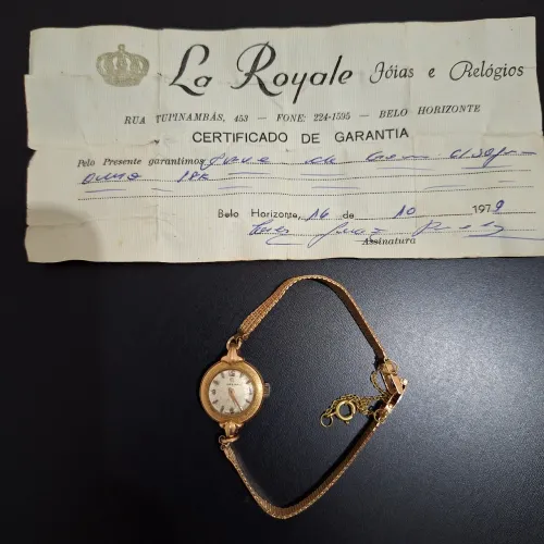 Relógio Omega Vintage Ouro 18k Funcionando + Certificado 1979