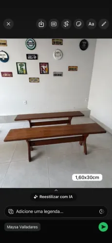 Vendo banco de madeira