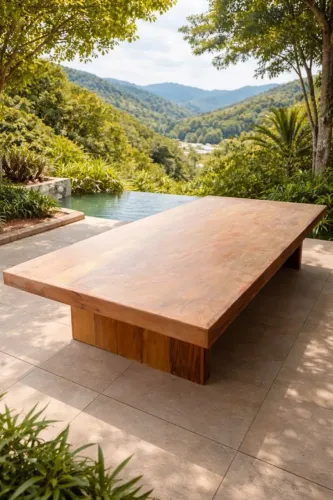 Mesa sob medida madeira de demolição Peroba Rosa 