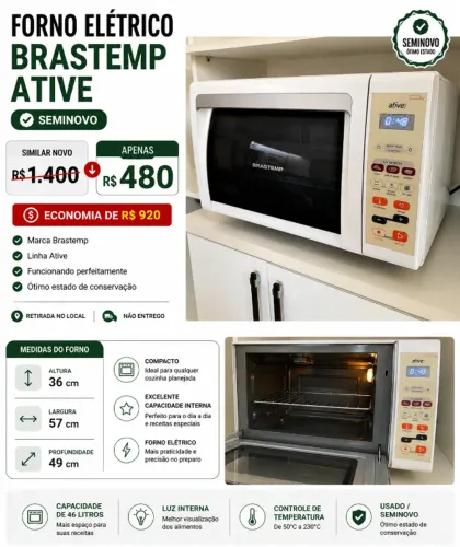 Forno Elétrico Brastemp Ative | Painel Digital | Ótimo Estado