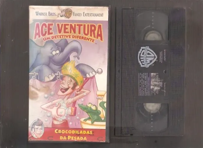 VHS ACE VENTURA UM DETETIVE DIFERENTE ( DESENHO ) CROCODILADAS DA PESADA - ORIGINAL - RARO
