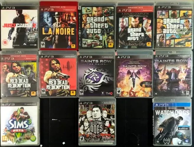 Jogos de Mundo aberto Ps3 - Ac cartão e Olx pay (temos outros jogos)