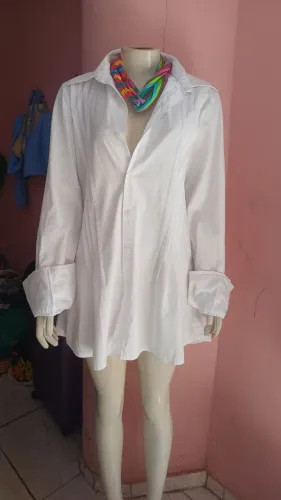 vestido chemise branco