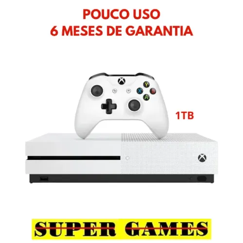 Xbox One S 1TB (ótimo). Loja física 22 anos de mercado, próx. ao metrô. Aceitamos Troca.