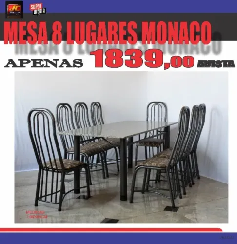 MESA MONACO 8  CADEIRAS 