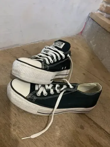 Tênis Converse All Star Chuck Taylor Plataforma Lift Preto Original - N° 36