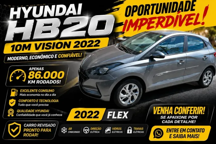 Hyundai HB20 Vision 1.0 Flex 12V MEC 2022