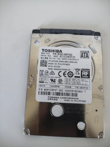 HD Toshiba de notebook de 500 gb